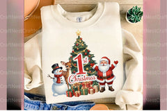 Red Santa Claus First Christmas Clipart Bundle - CraftNest - Digital Crafting and Art