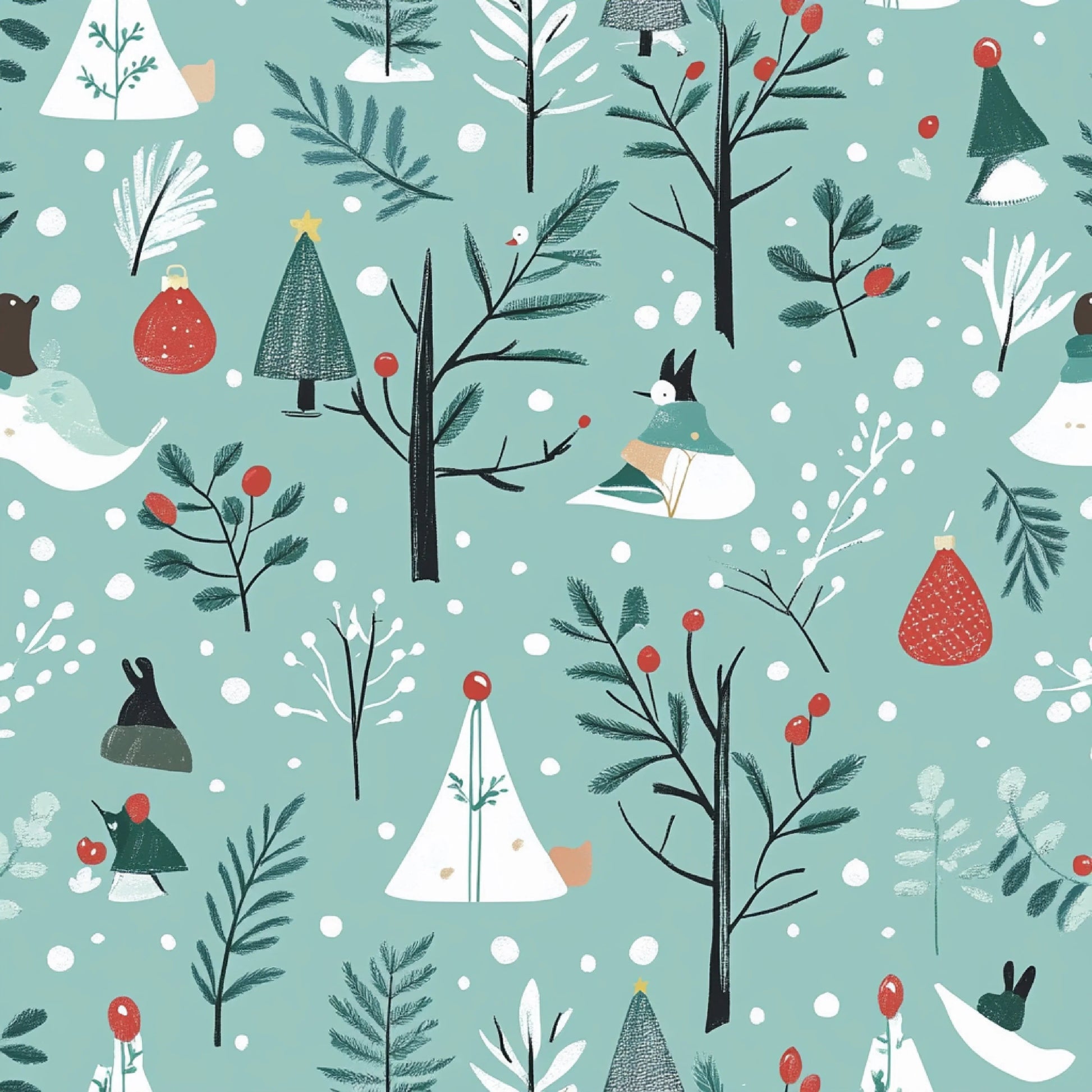 Whimsical Winter & Christmas Patterns Clipart Bundle - CraftNest - Digital Crafting and Art