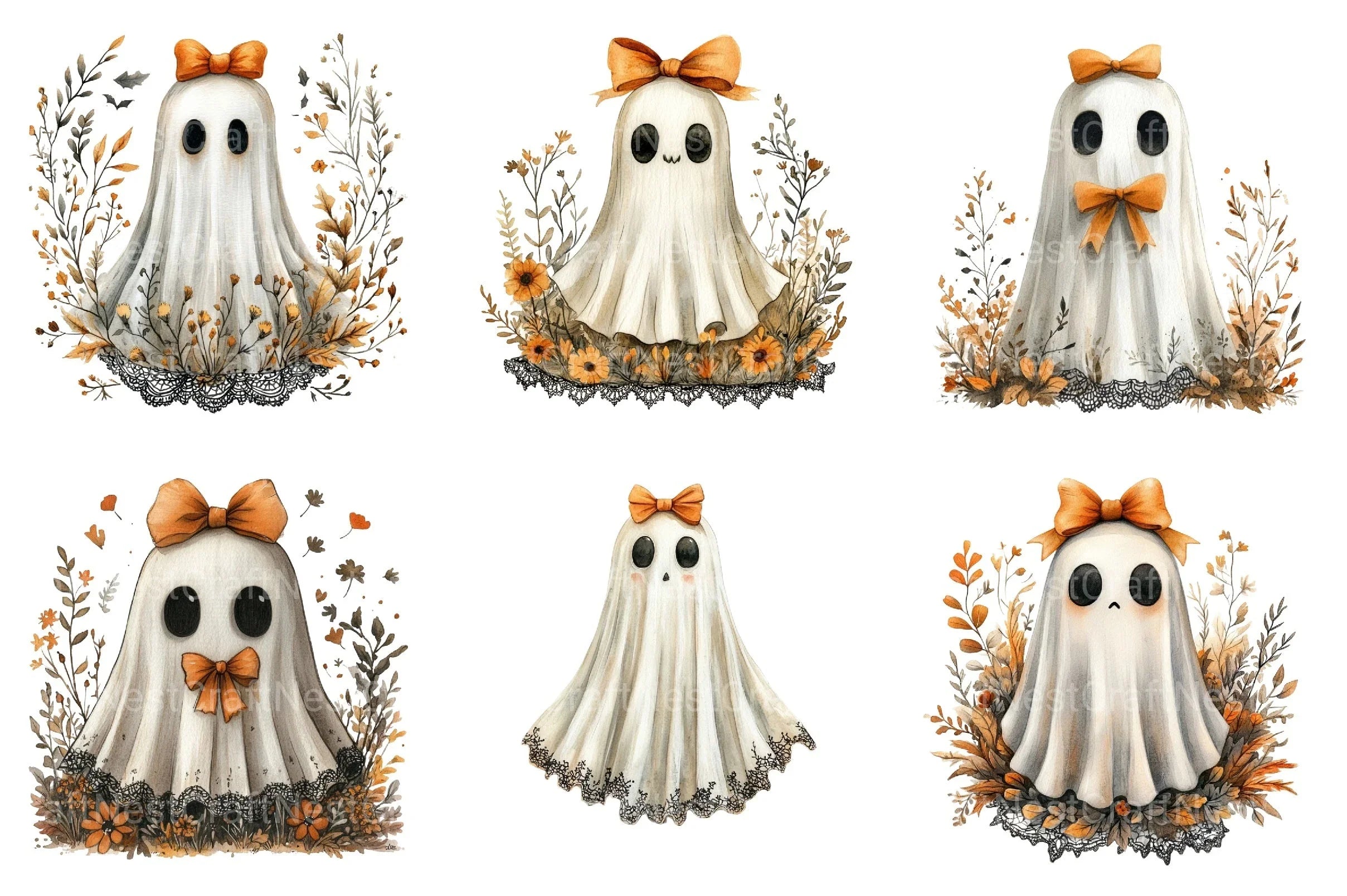 Girly Spooky Season Clipart Bundle - CraftNest - Digital Crafting and Art