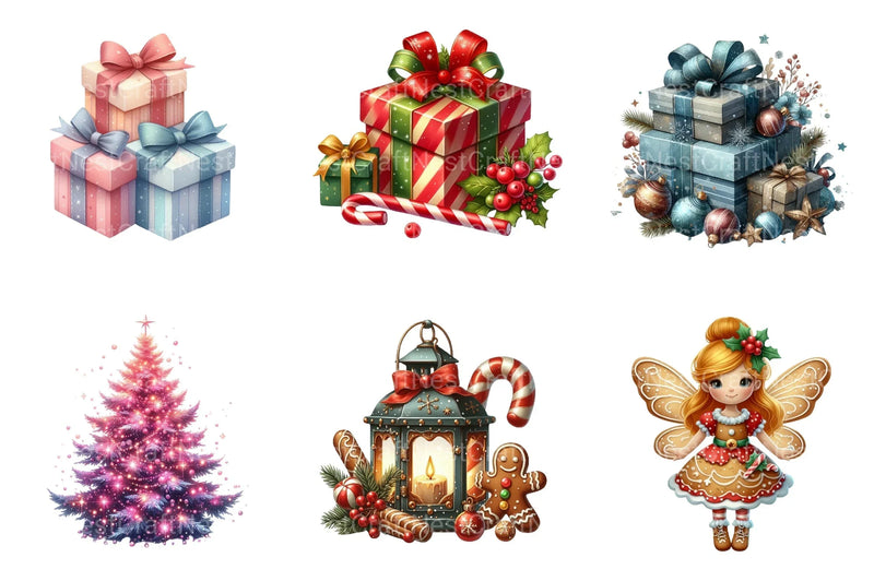 Christmas Presents & Gifts Clipart Bundle for Commercial Use - CraftNest - Digital Crafting and Art