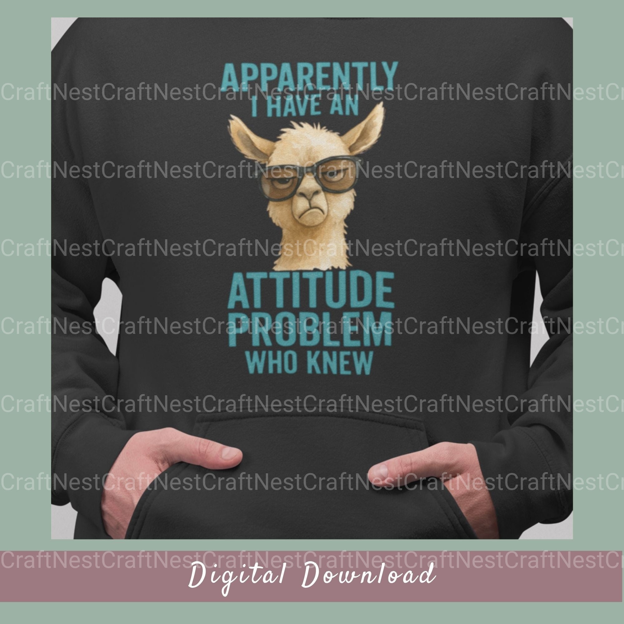Attitude Problem Llama Clipart Bundle