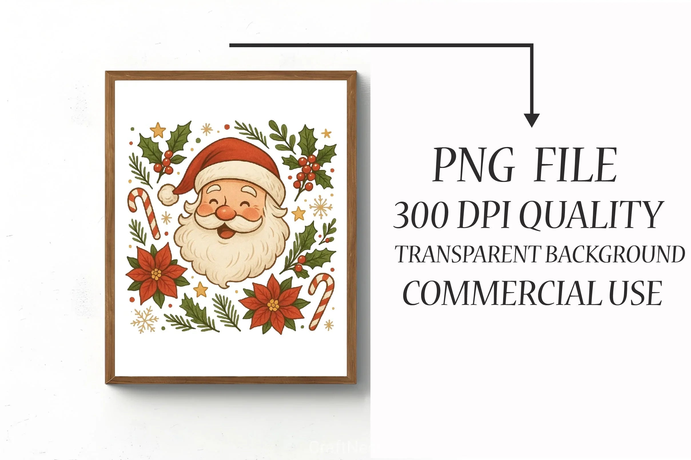 Vintage Santa Face Clipart Bundle - CraftNest - Digital Crafting and Art