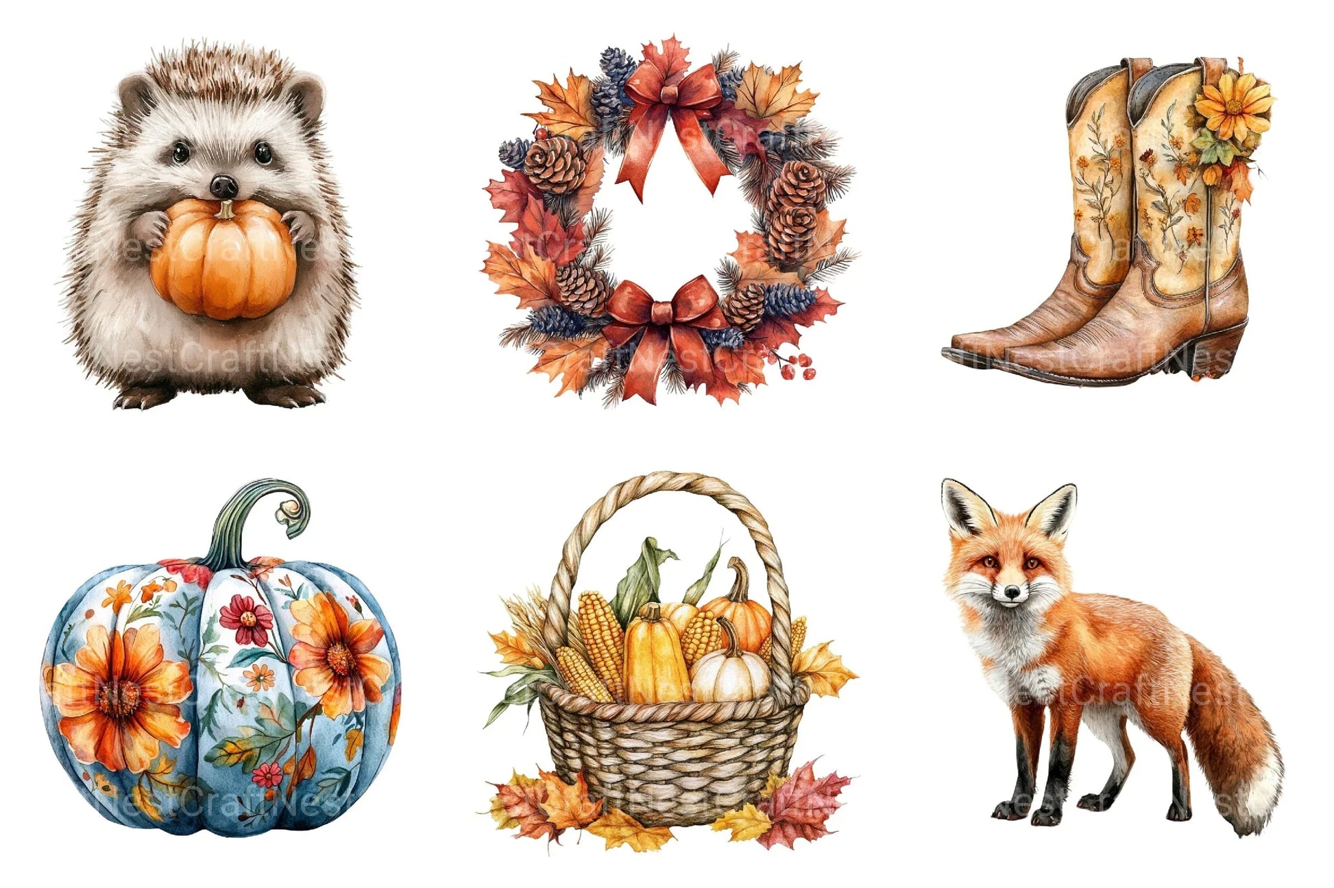 Pumpkin Season Clipart Bundle - CraftNest - Digital Crafting and Art