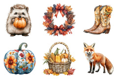 Pumpkin Season Clipart Bundle - CraftNest - Digital Crafting and Art