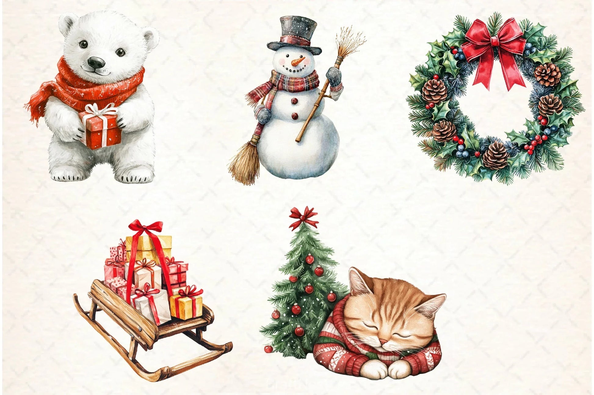 Cute Christmas Clipart Bundle - CraftNest - Digital Crafting and Art