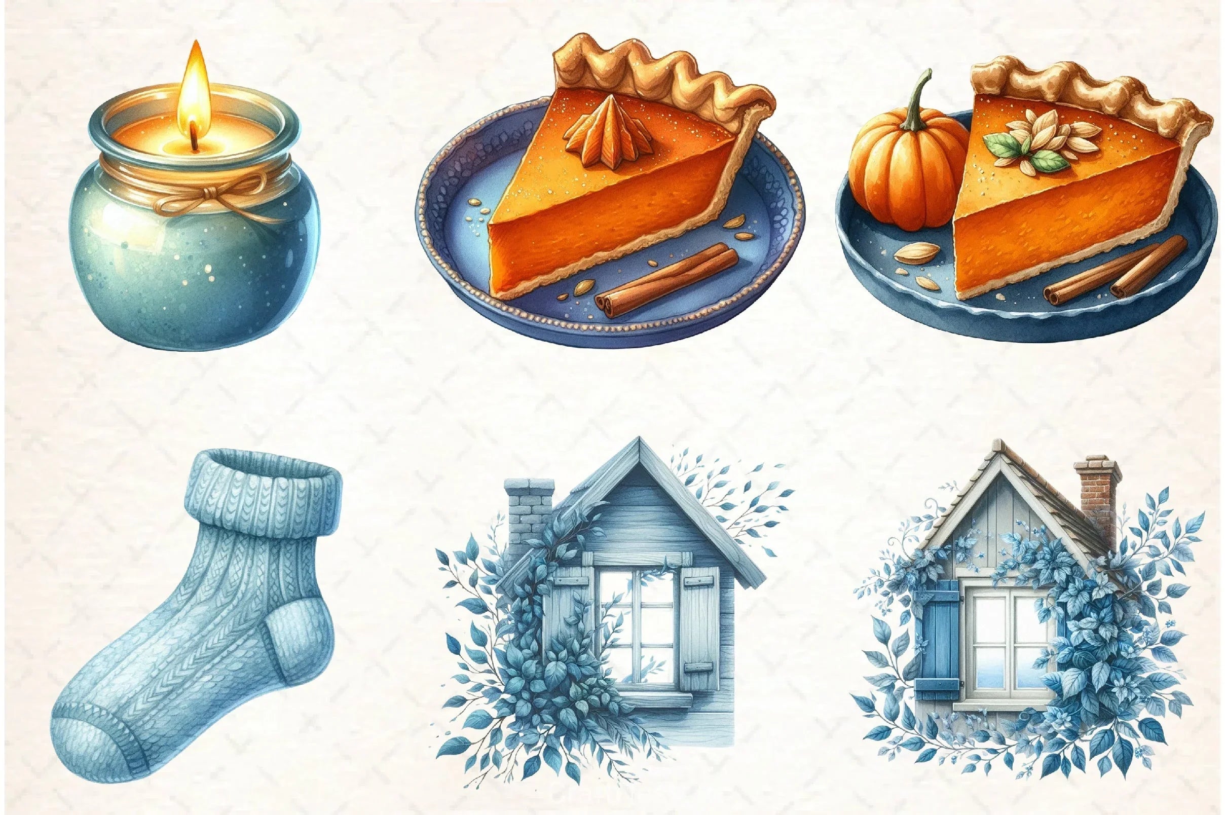 Rustic Cozy Autumn Clipart Bundle 11 - CraftNest - Digital Crafting and Art