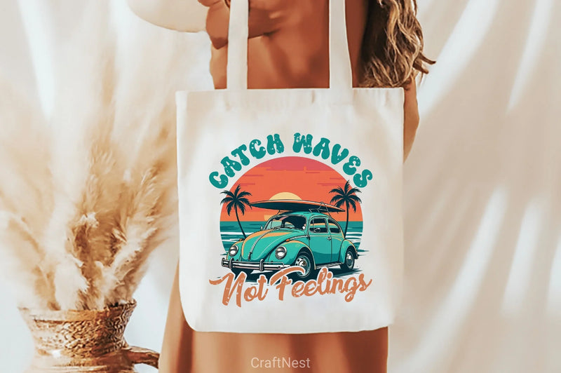 Retro Summer Catch Waves Clipart Bundle - CraftNest - Digital Crafting and Art