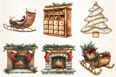 Wooden Christmas Clipart Bundle - CraftNest - Digital Crafting and Art