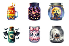 Halloween Mason Jar Clipart Bundle 1 - CraftNest - Digital Crafting and Art