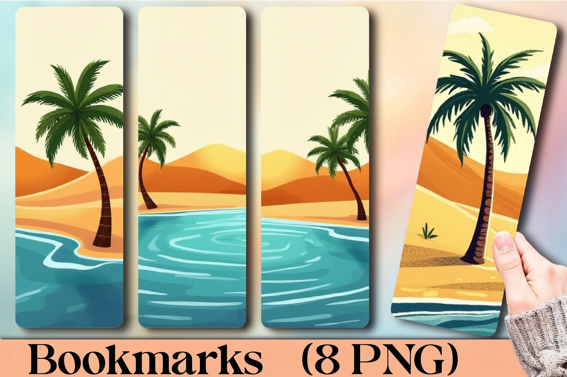 Desert Oasis Bookmark Journal - CraftNest - Digital Crafting and Art