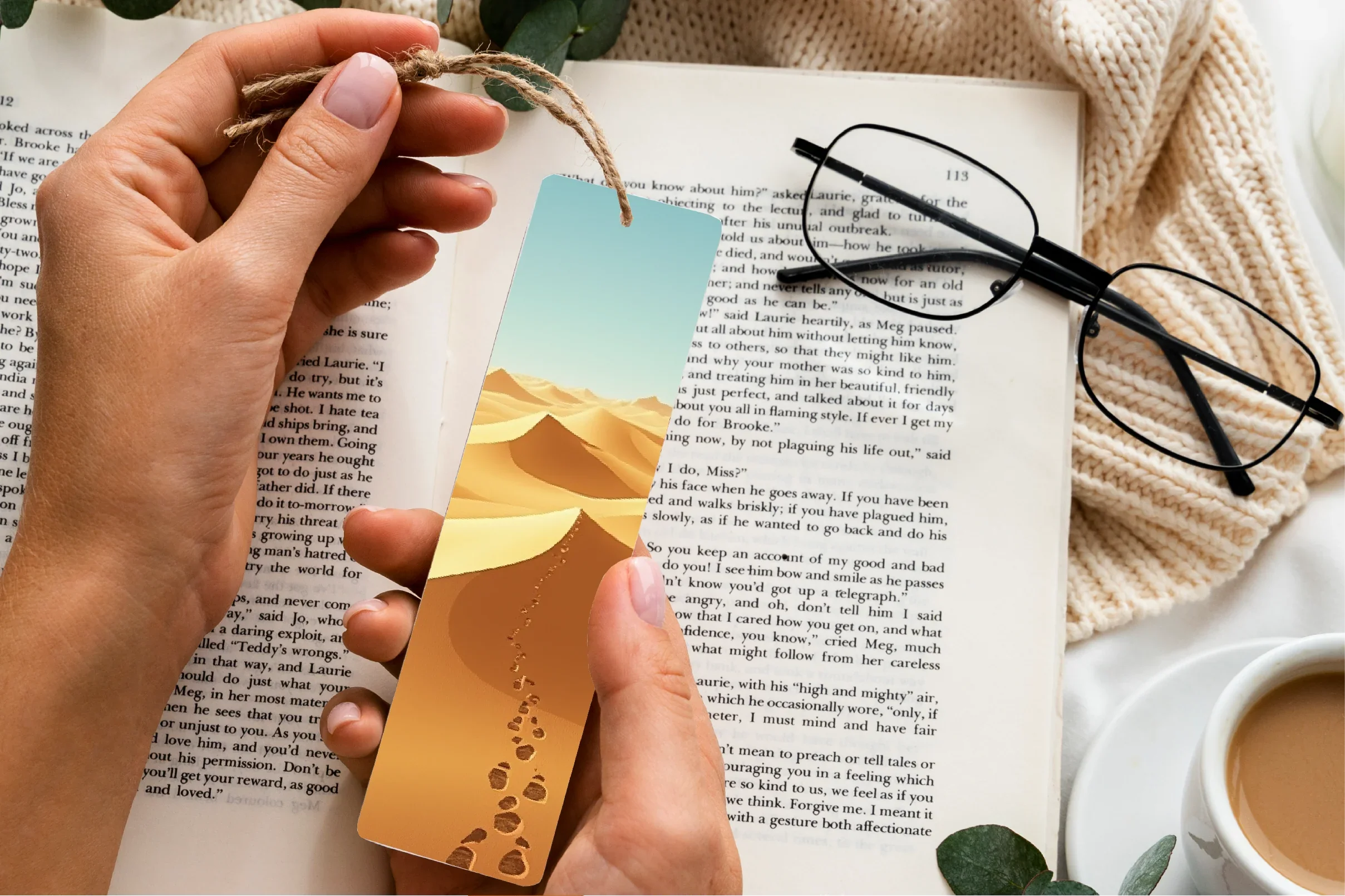 Golden Sand Dunes Bookmark Journal - CraftNest - Digital Crafting and Art