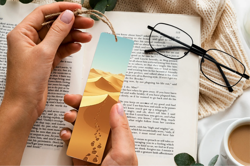 Golden Sand Dunes Bookmark Journal - CraftNest - Digital Crafting and Art