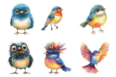 Whimsical Bird Clipart Bundle - CraftNest - Digital Crafting and Art