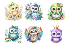 Cute Baby Owl Clipart Bundle - CraftNest - Digital Crafting and Art