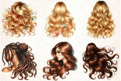 Long Natural Hair Clipart Bundle - CraftNest - Digital Crafting and Art
