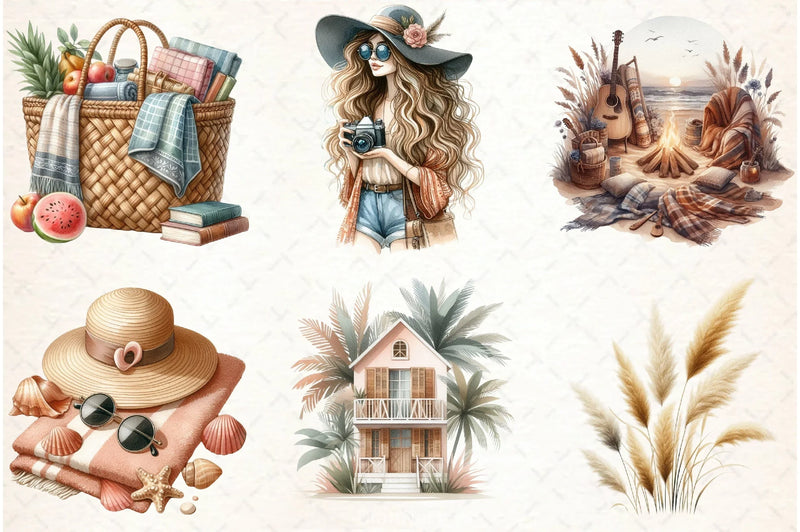 Summer Clipart Bundle 7 - CraftNest - Digital Crafting and Art