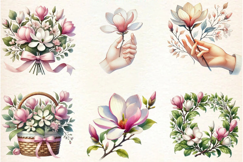 Spring Meadow Poppies Clipart Bundle - CraftNest - Digital Crafting and Art