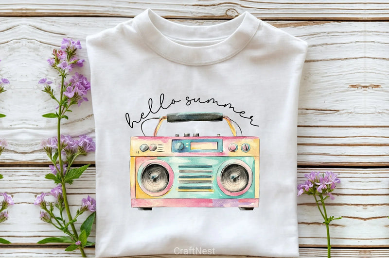 Summer Radio Clipart Bundle - CraftNest - Digital Crafting and Art