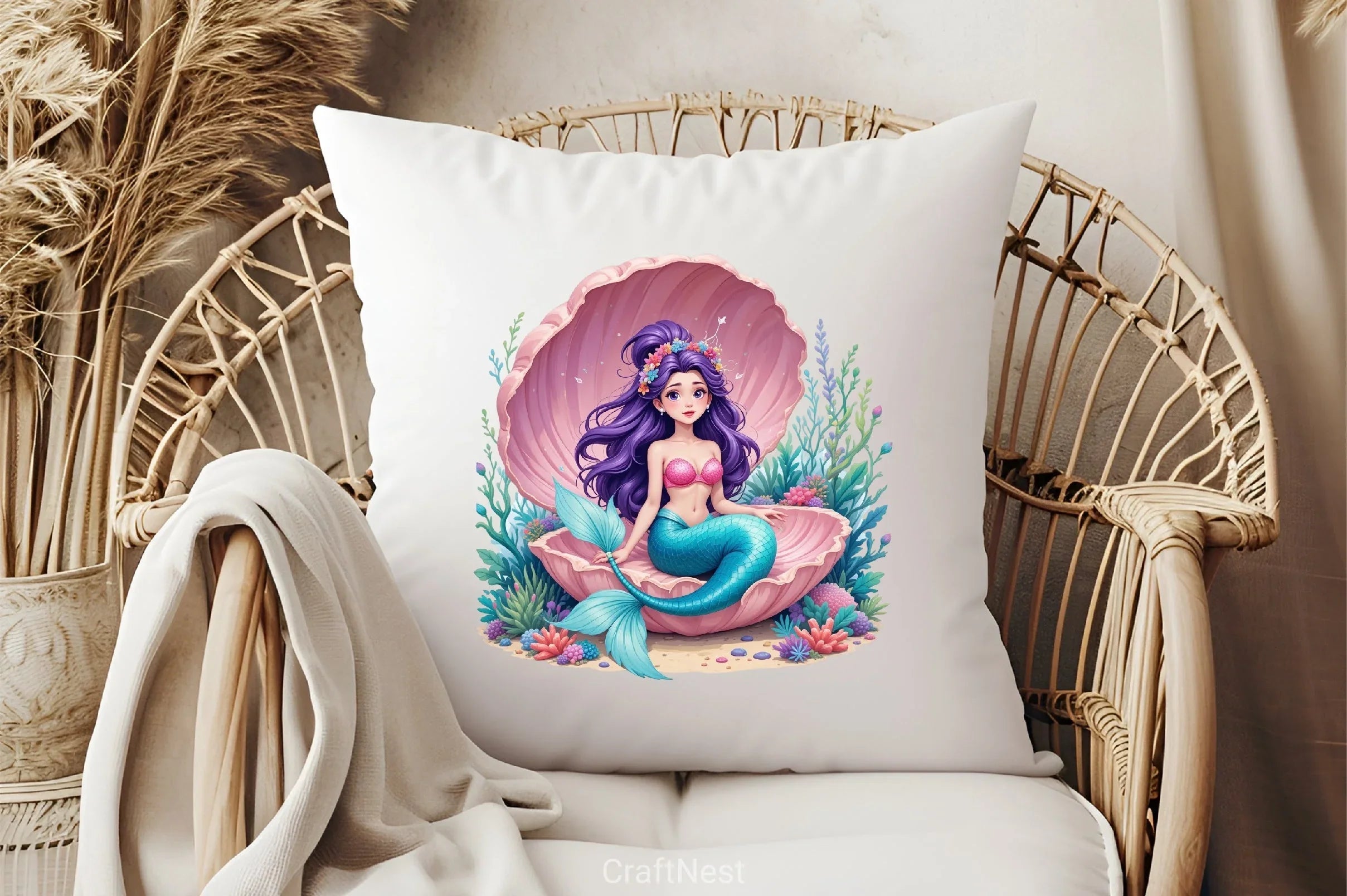 Summer Mermaid Clipart Bundle 2 - CraftNest - Digital Crafting and Art