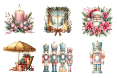 Pink Mint Christmas Pastel Character Clipart Bundle - CraftNest - Digital Crafting and Art