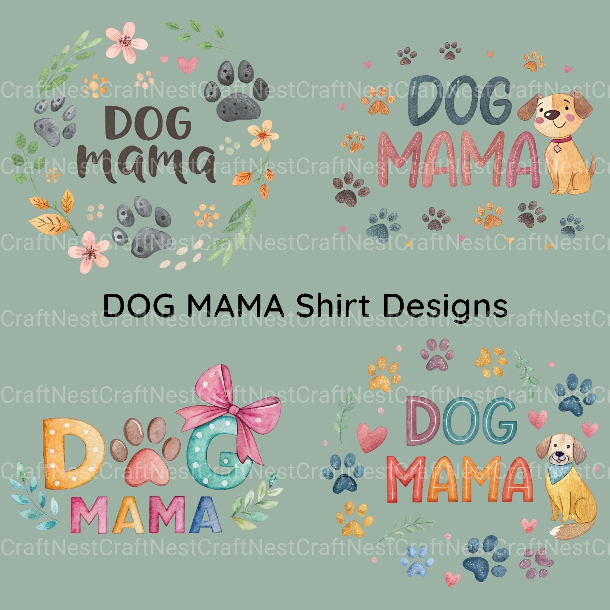 Dog Mama Clipart Bundle