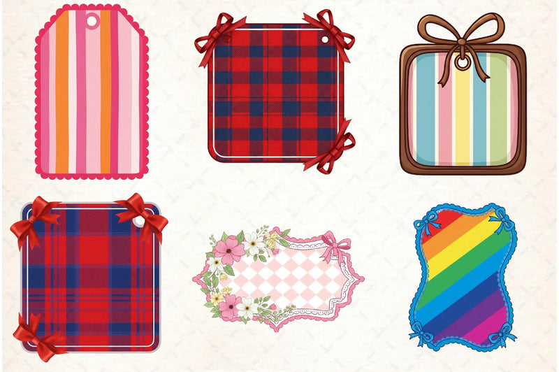 Border Frame Coquette Clipart Bundle 4 - CraftNest - Digital Crafting and Art