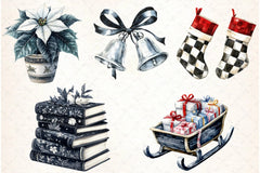 Black & White Christmas Clipart Bundle 2 - CraftNest - Digital Crafting and Art