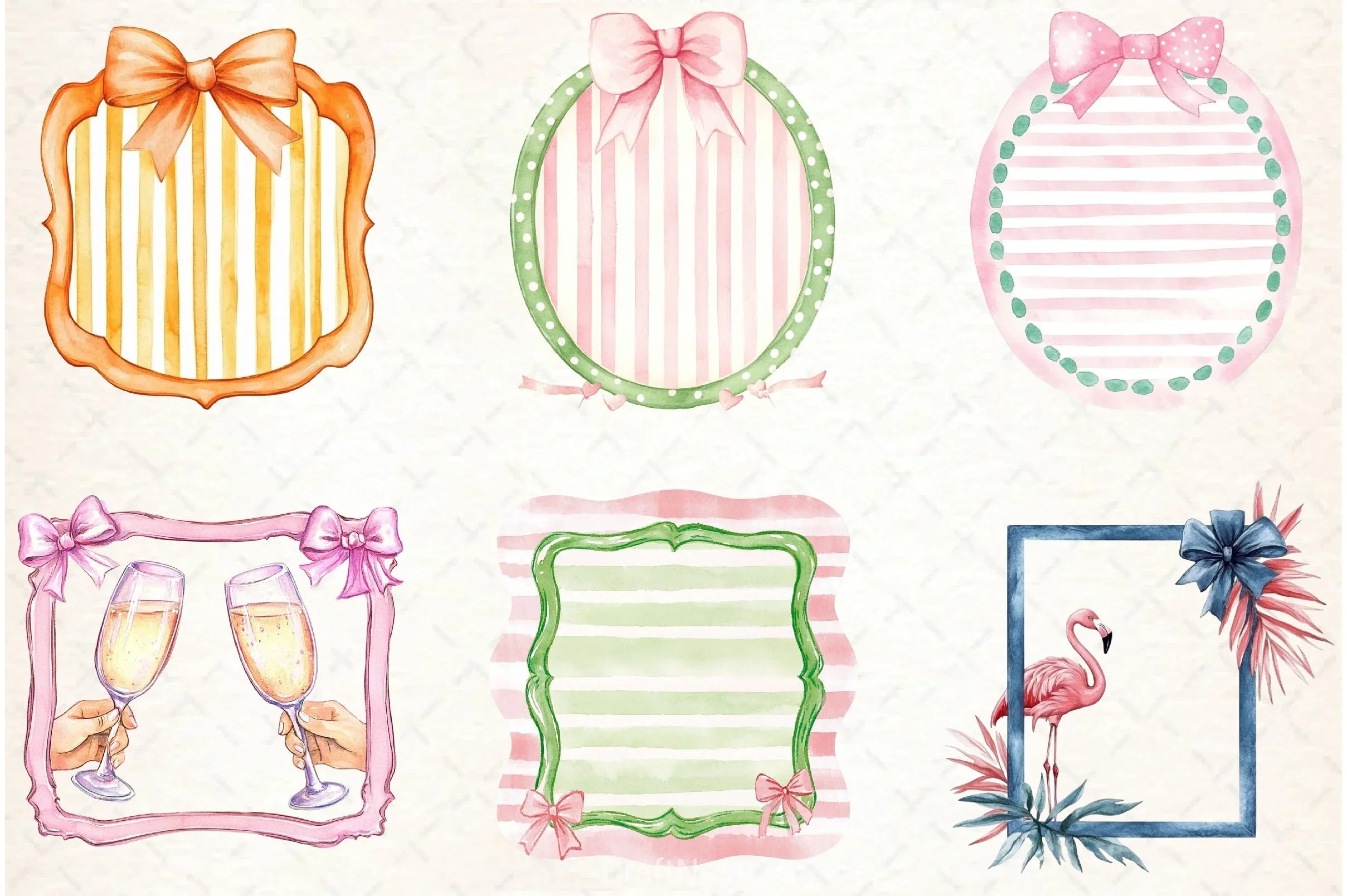 Coquette Summer Frame Clipart Bundle - CraftNest - Digital Crafting and Art