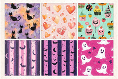 Cute Pastel Halloween Patterns Bundle - CraftNest - Digital Crafting and Art