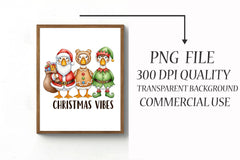 Christmas Vibes Goose Clipart Bundle - CraftNest - Digital Crafting and Art