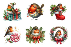 Christmas Robin Bird Clipart Bundle - CraftNest - Digital Crafting and Art