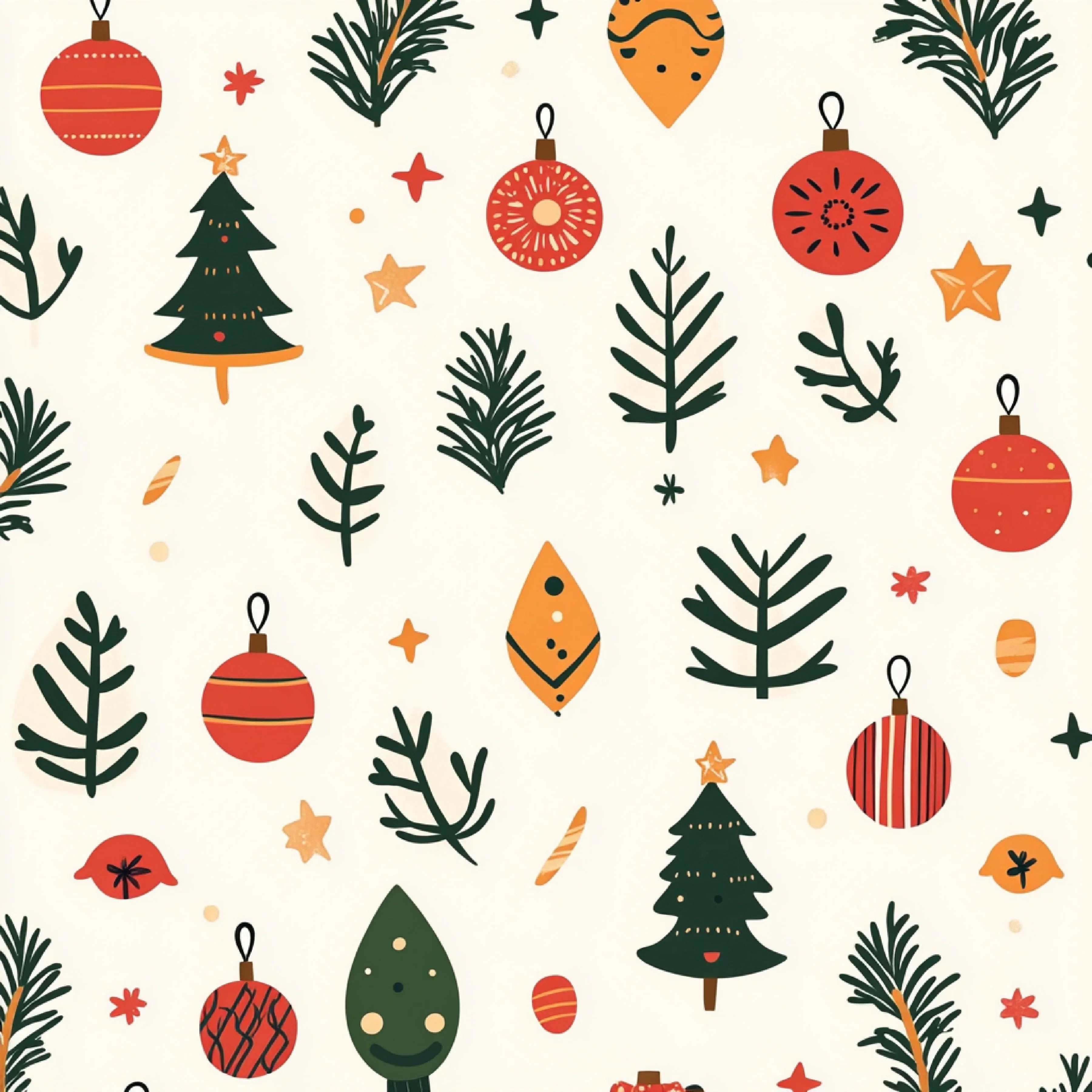 Minimalist Retro Christmas Patterns Clipart Bundle - CraftNest - Digital Crafting and Art