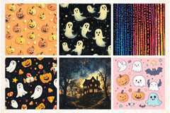 Halloween Digital Paper Pack 4 - CraftNest - Digital Crafting and Art