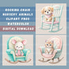 Rocking Chair Nursery Animals Clipart Bundle