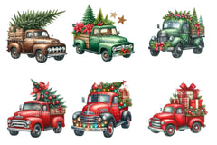 Christmas Truck Holiday Illustrations - CraftNest - Digital Crafting and Art