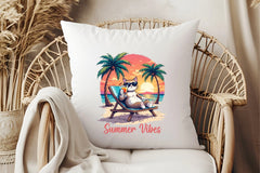 Summer Vibes Cat Clipart Bundle 1 - CraftNest - Digital Crafting and Art