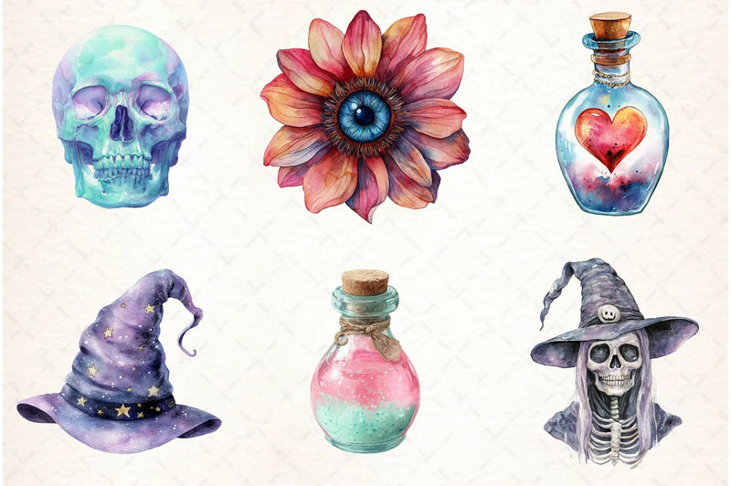 Pastel Spooky Halloween Clipart Bundle - CraftNest - Digital Crafting and Art