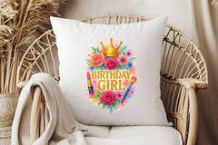 Birthday Girl Floral Clipart Bundle 3 - CraftNest - Digital Crafting and Art
