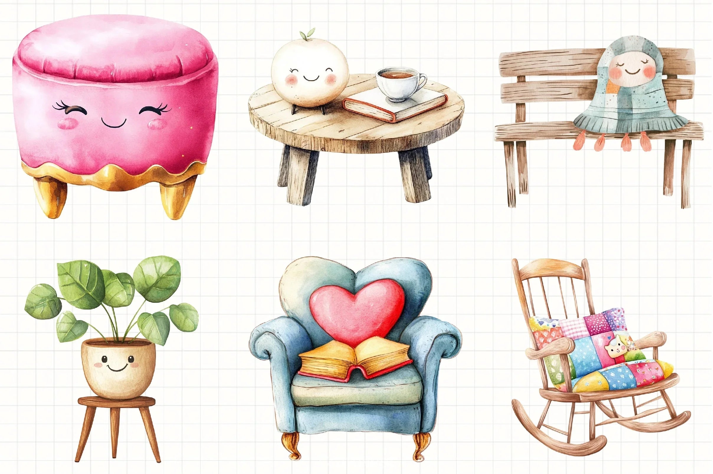 Home Furniture Clipart Bundle 5 - CraftNest - Digital Crafting and Art