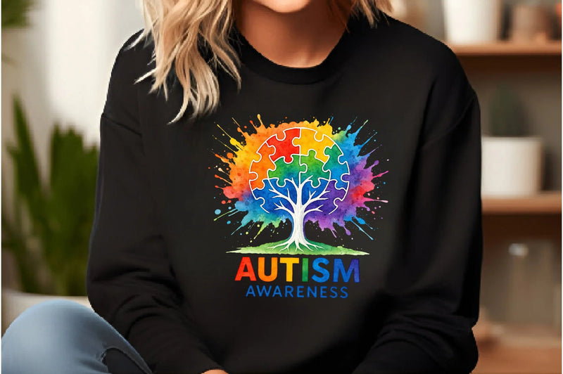 Brushstroke Autism Awareness Design Clipart Bundle - CraftNest - Digital Crafting and Art