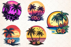 Beach Sunset Clipart Bundle - CraftNest - Digital Crafting and Art