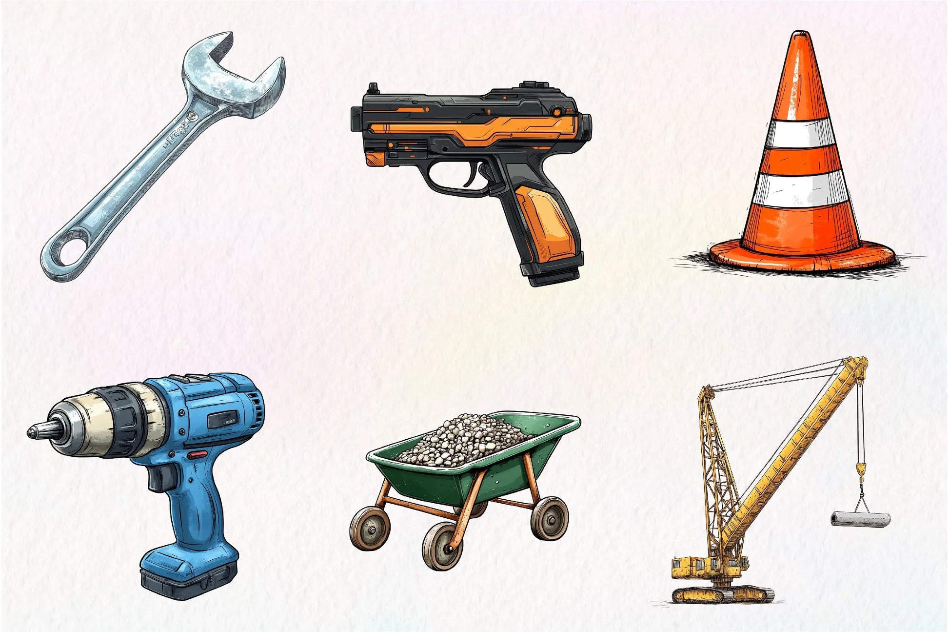 Construction Clipart Bundle - CraftNest - Digital Crafting and Art