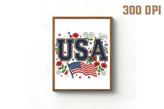 Floral Embroidery USA Retro Clipart Bundle - CraftNest - Digital Crafting and Art