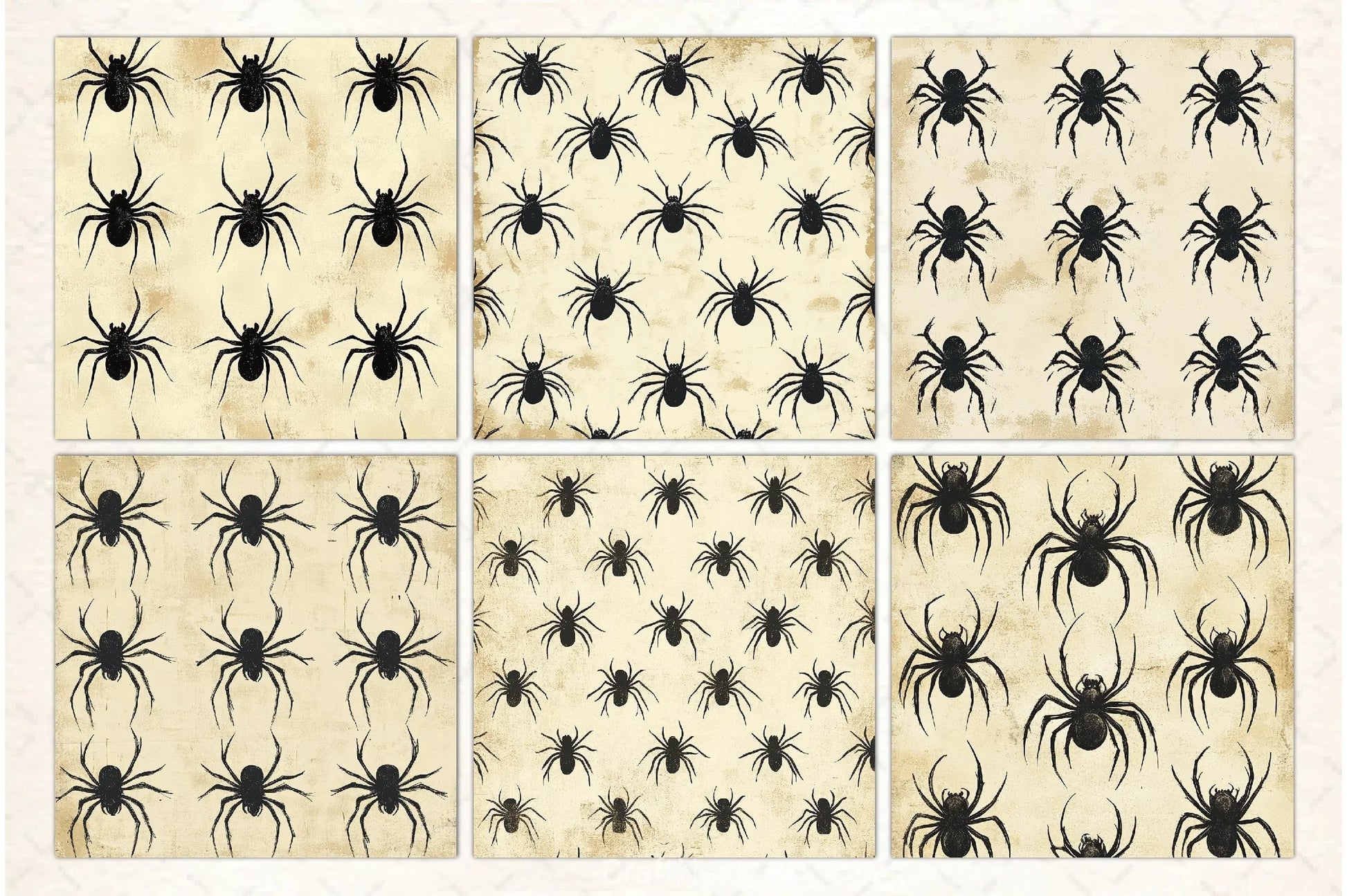 Halloween Spiders Digital Paper Pack - CraftNest - Digital Crafting and Art