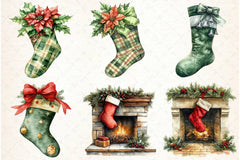 Christmas Stocking Clipart Bundle - CraftNest - Digital Crafting and Art