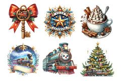 Polar Express Digital Download: Funny Christmas Clip Art & North Pole Magic Bundle - CraftNest - Digital Crafting and Art