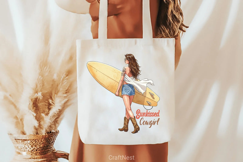 Western Summer Cowgirl Clipart Bundle - CraftNest - Digital Crafting and Art