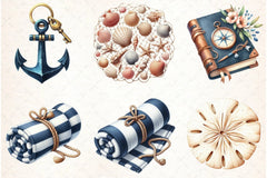 Nautical Decor Clipart Bundle - CraftNest - Digital Crafting and Art