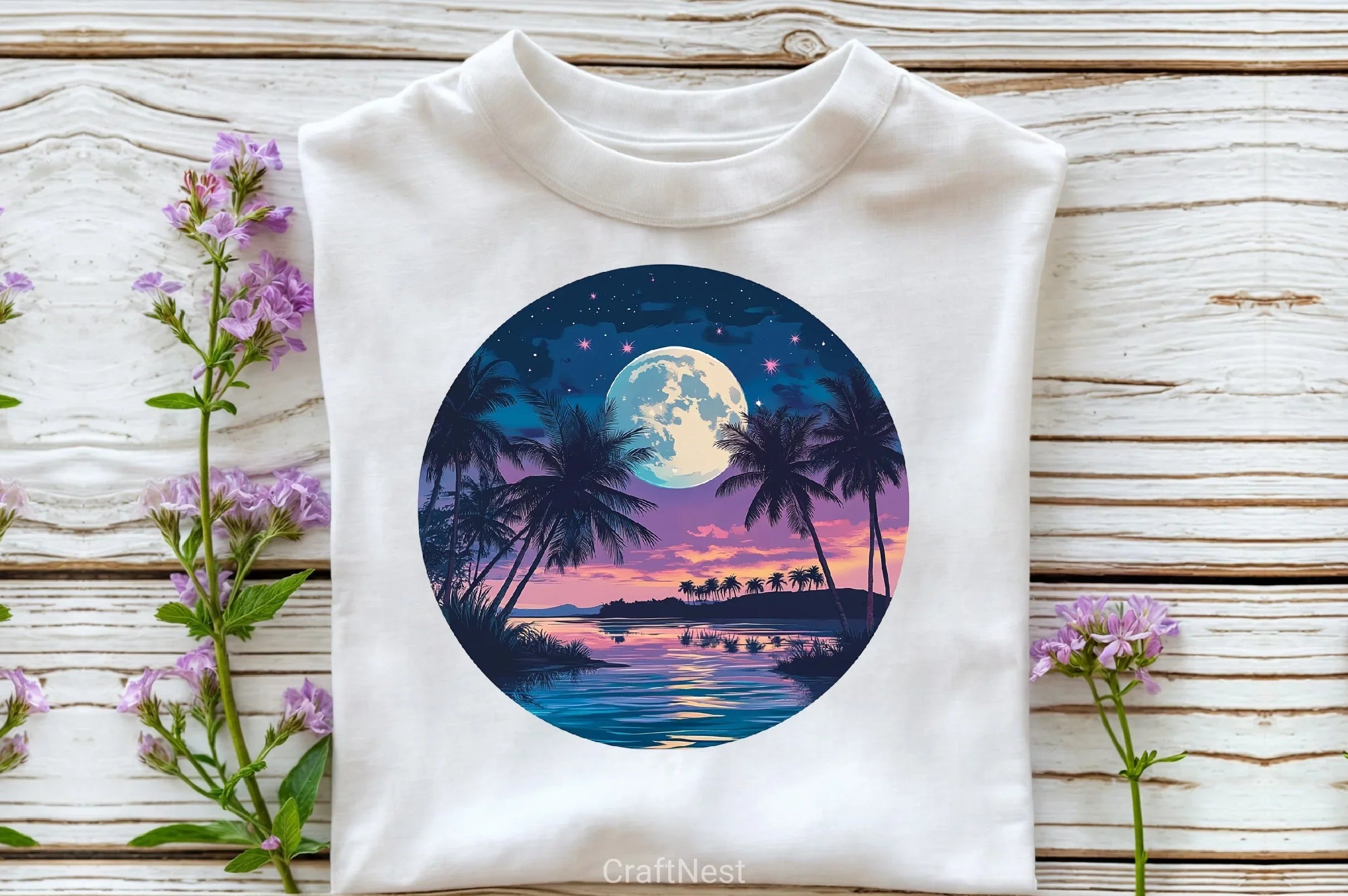 Summer Moon Beach Clipart Bundle - CraftNest - Digital Crafting and Art