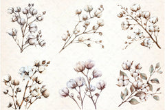 Cotton Branches Clipart Bundle - CraftNest - Digital Crafting and Art